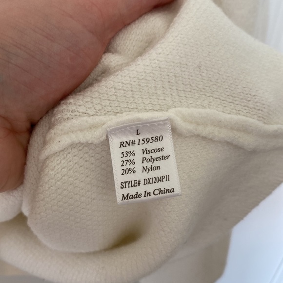 Pink Lily White Mockneck Sweater - Picture 6 of 8